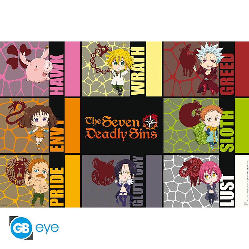 Poster - Gerollt und mit Folie versehen - Seven Deadly Sins - Chibi Sins