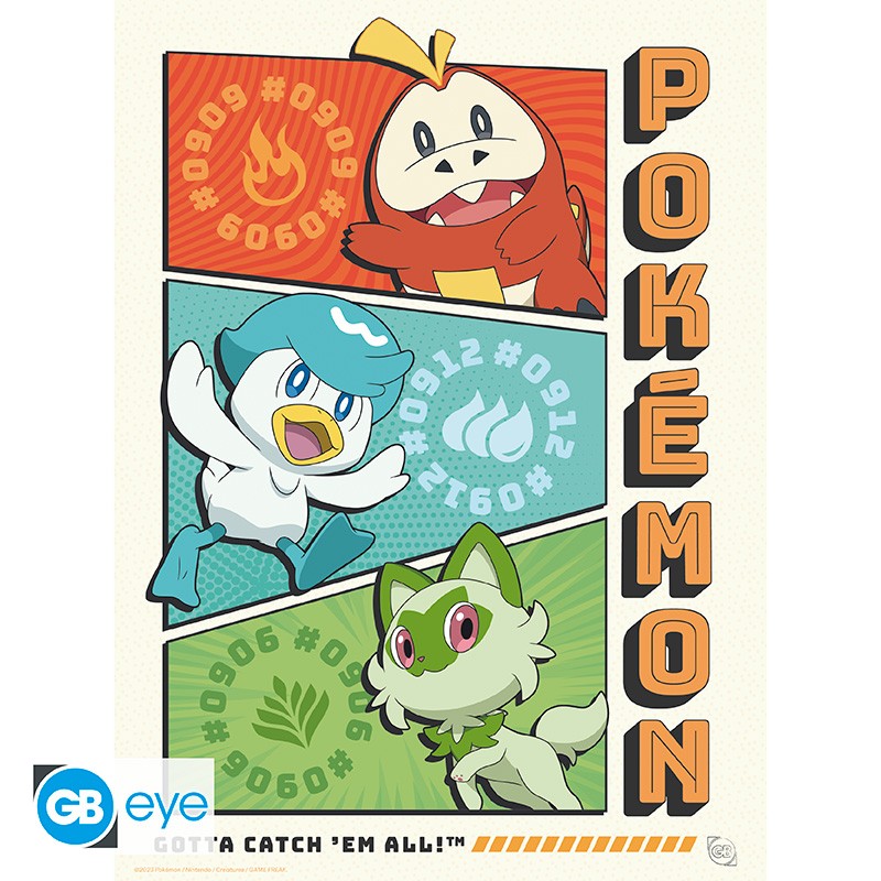 Poster - Flat - Pokemon - Starters