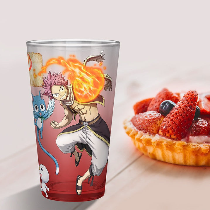 Glas - XXL - Fairy Tail - Natsu, Lucy, Happy & Plue