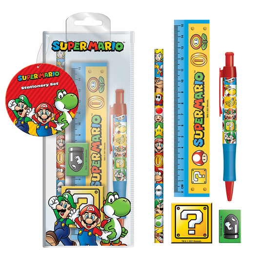 Schreibwaren-Set - Super Mario - Luigi - Mario - Yoshi