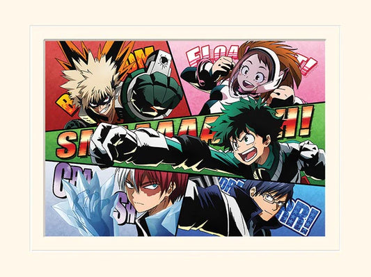 Poster - My Hero Academia - Umriss aus Pappe "Comic Action"