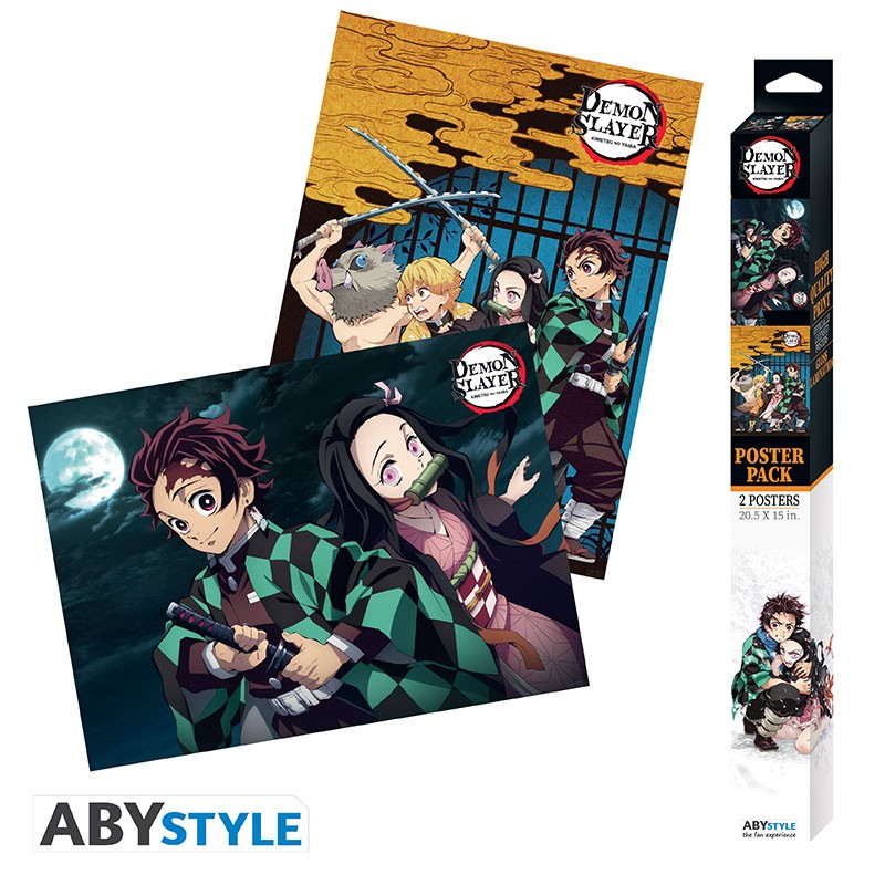 Poster - Packung mit 2 - Demon Slayer - Team & Duo