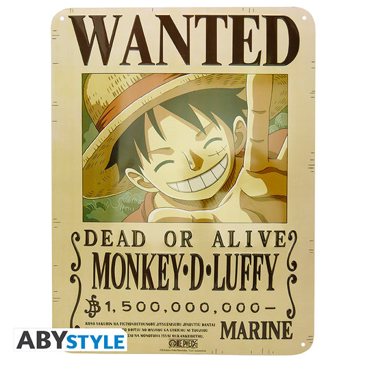 Metallplatte - One Piece - Monkey D. Luffy