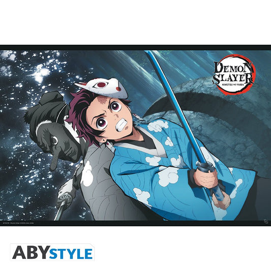 Poster - Gerollt und mit Folie versehen - Demon Slayer - Tanjiro & Urukodaki