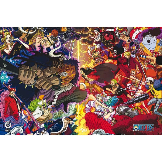 Poster - Gerollt und mit Folie versehen - One Piece - 1000 logs Finaler Kampf