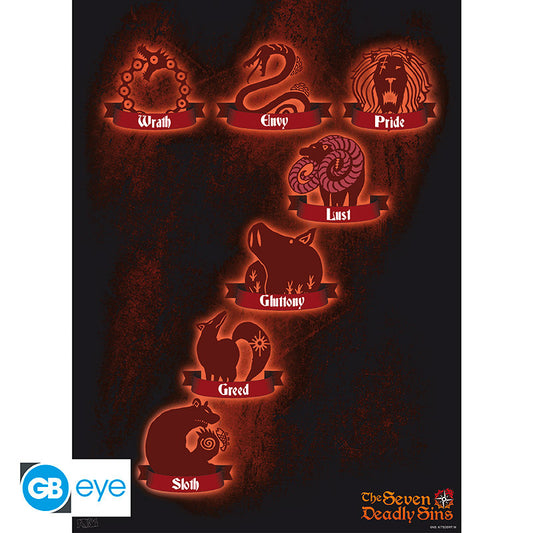 Poster - Flat - Seven Deadly Sins - 7 Sins