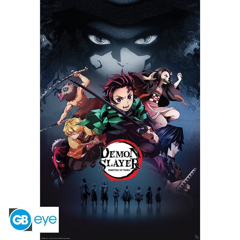 Poster - Gerollt und mit Folie versehen - Demon Slayer - Group