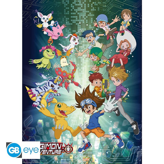 Poster - Flat - Digimon - Digiwelt