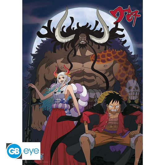 Poster - Flat - One Piece - Luffy & Yamato vs Kaido