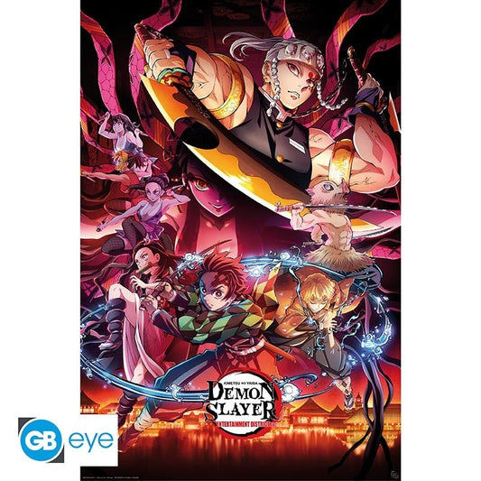 Poster - Gerollt und mit Folie versehen - Demon Slayer - Vergnügungsviertel