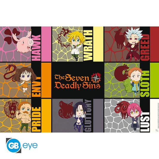 Poster - Gerollt und mit Folie versehen - Seven Deadly Sins - Chibi Sins