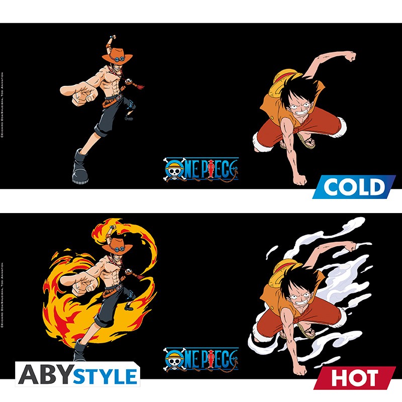 Becher - Thermoreaktiv - One Piece - Ace & Luffy