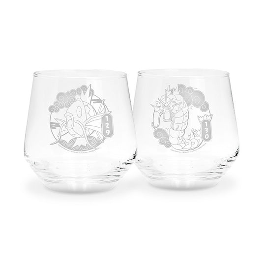 Glas - Packung mit 2 - Pokemon - Karpador & Garados
