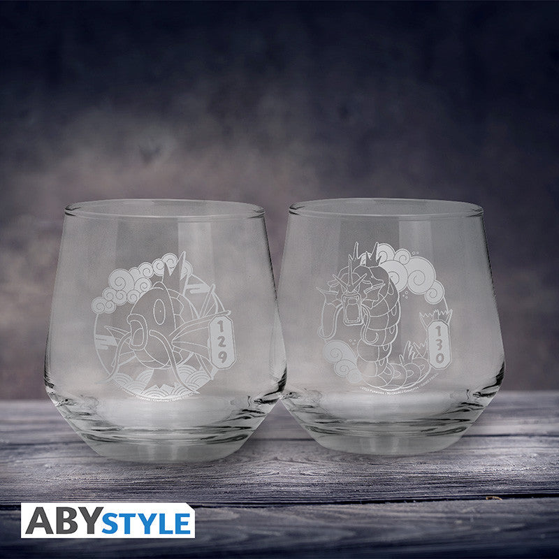 Glas - Packung mit 2 - Pokemon - Karpador & Garados