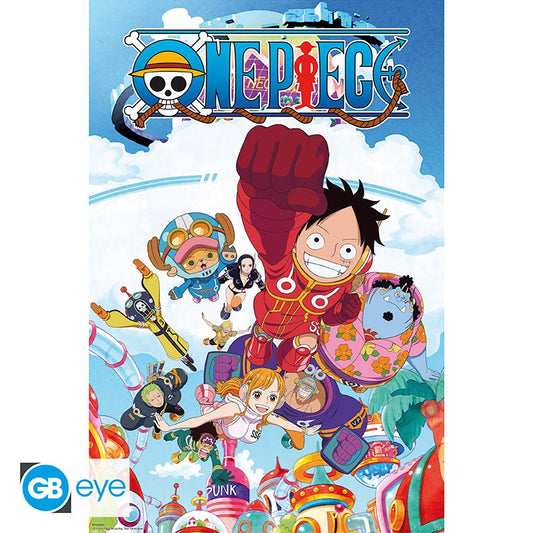 Poster - Gerollt und mit Folie versehen - One Piece - Egg Head Cover