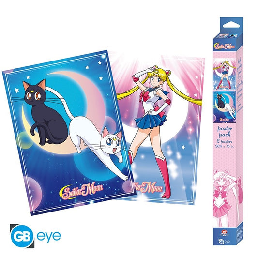 Poster - Packung mit 2 - Sailor Moon - Sailor Moon & Katzen