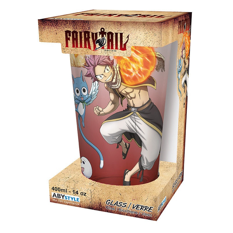 Glas - XXL - Fairy Tail - Natsu, Lucy, Happy & Plue