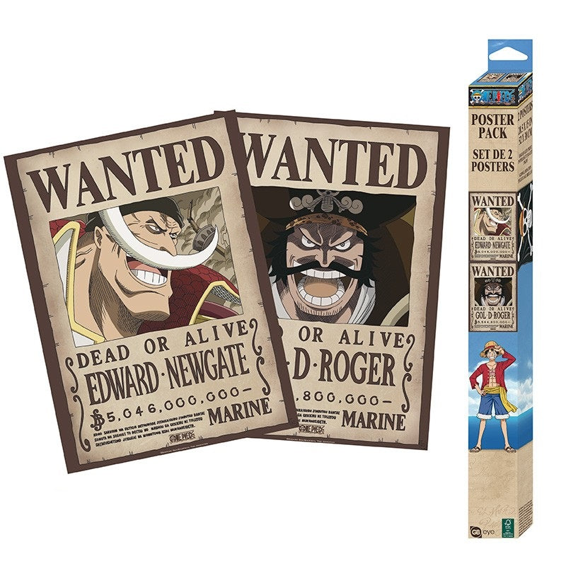 Poster - Packung mit 2 - One Piece - Wanted Roger & Newgate