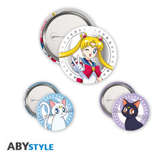 Abzeichen - Sailor Moon - Sailor Moon, Luna, Artemis