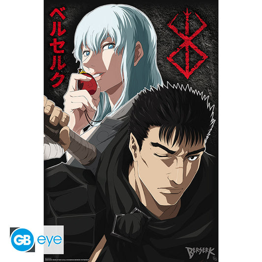Poster - Gerollt und mit Folie versehen - Berserk - Griffith & Guts