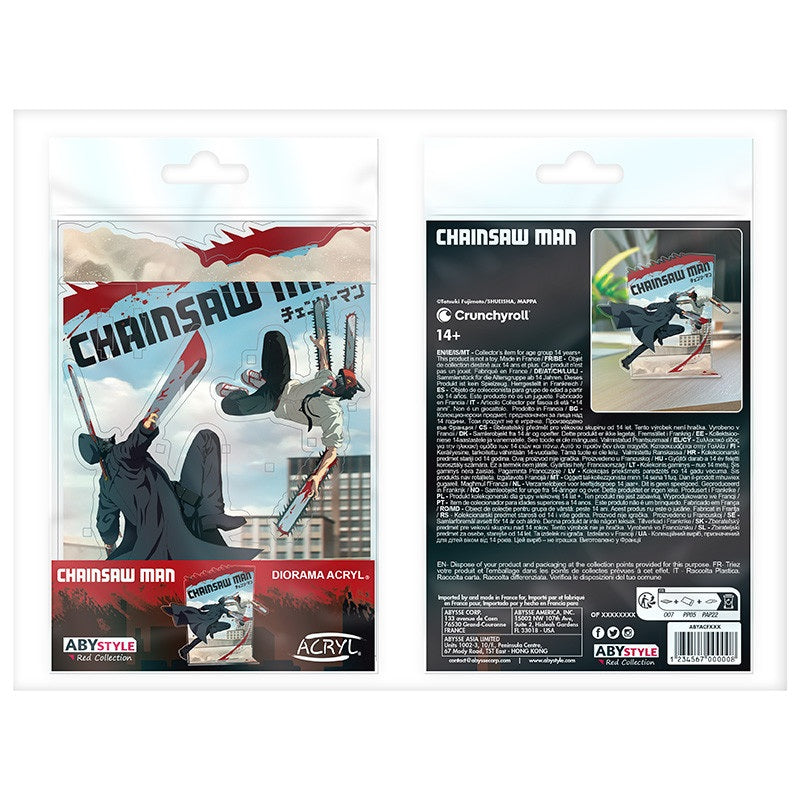 Statische Figur - Acryl - Chainsaw Man - Denji vs Samurai-Schwert