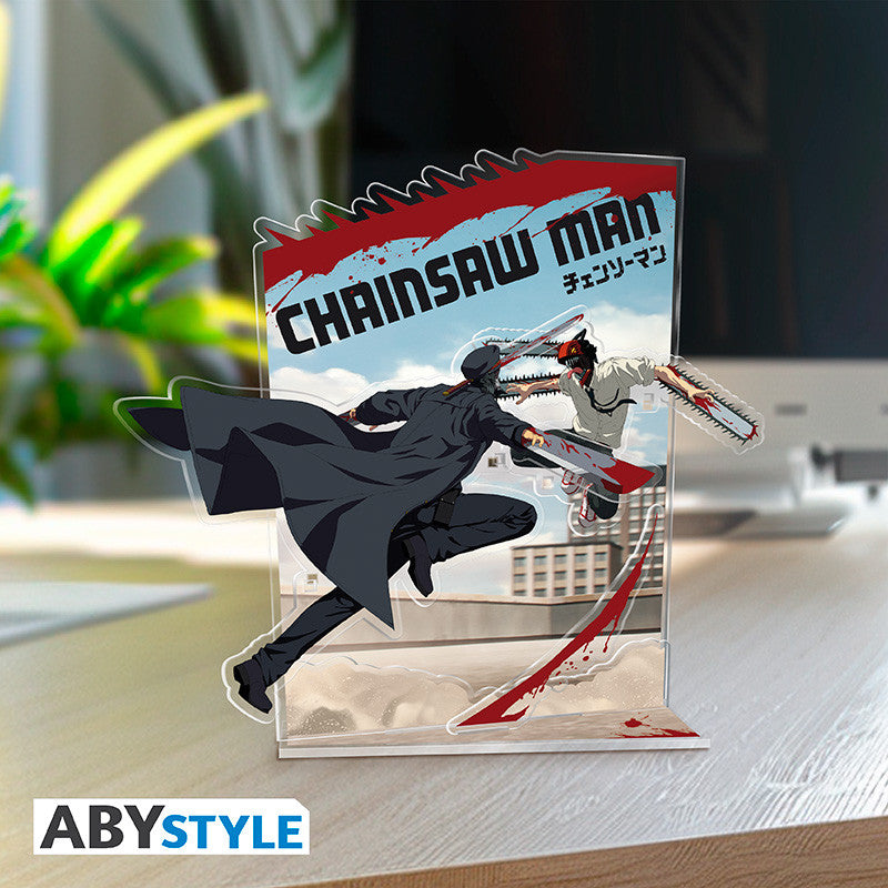 Statische Figur - Acryl - Chainsaw Man - Denji vs Samurai-Schwert