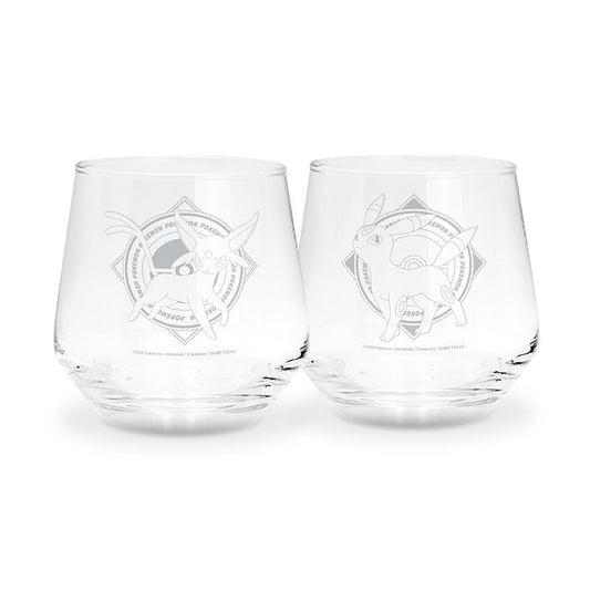 Glas - Packung mit 2 - Pokemon - Psiana und Umbreon - Nachtara