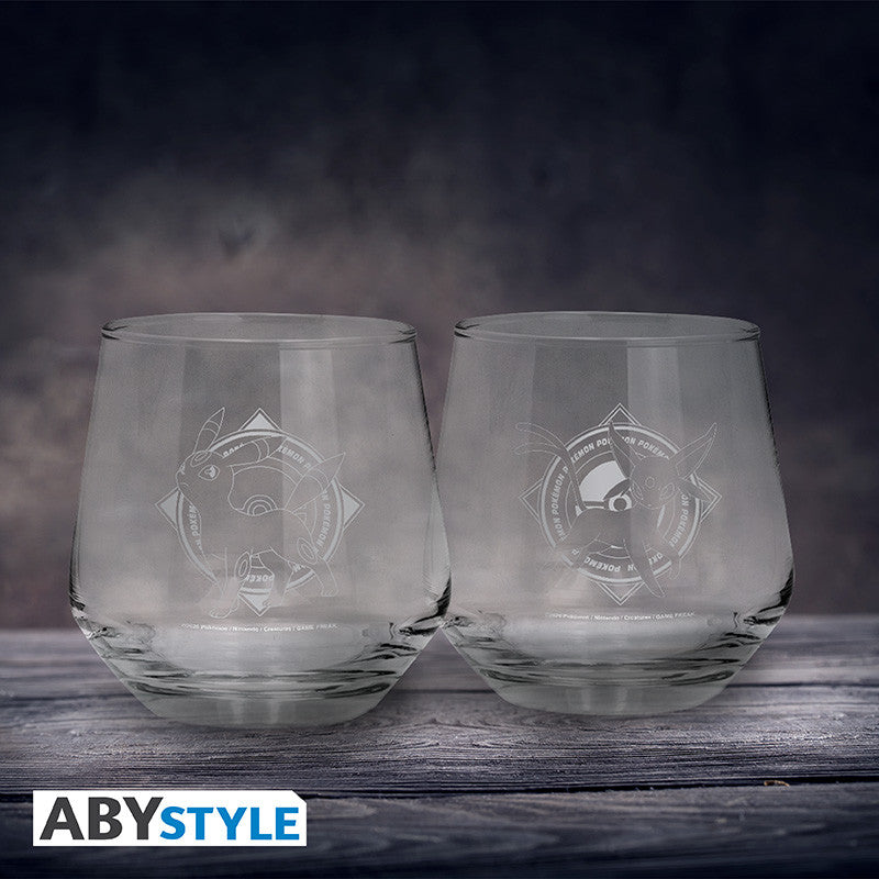 Glas - Packung mit 2 - Pokemon - Psiana und Umbreon - Nachtara
