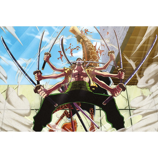 Poster - Gerollt und mit Folie versehen - One Piece - Zoro vs Kaku