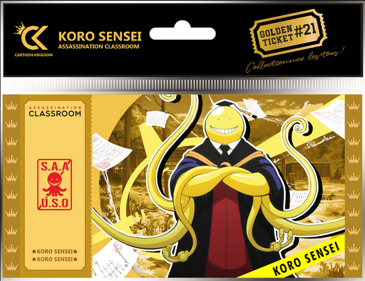 Sammlerticket - Golden Tickets Black Edition - Assassination Classroom - Koro Sensei