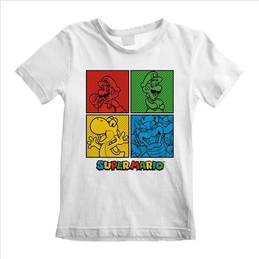 T-shirt - Super Mario - Squares - 5 - 6 jahre