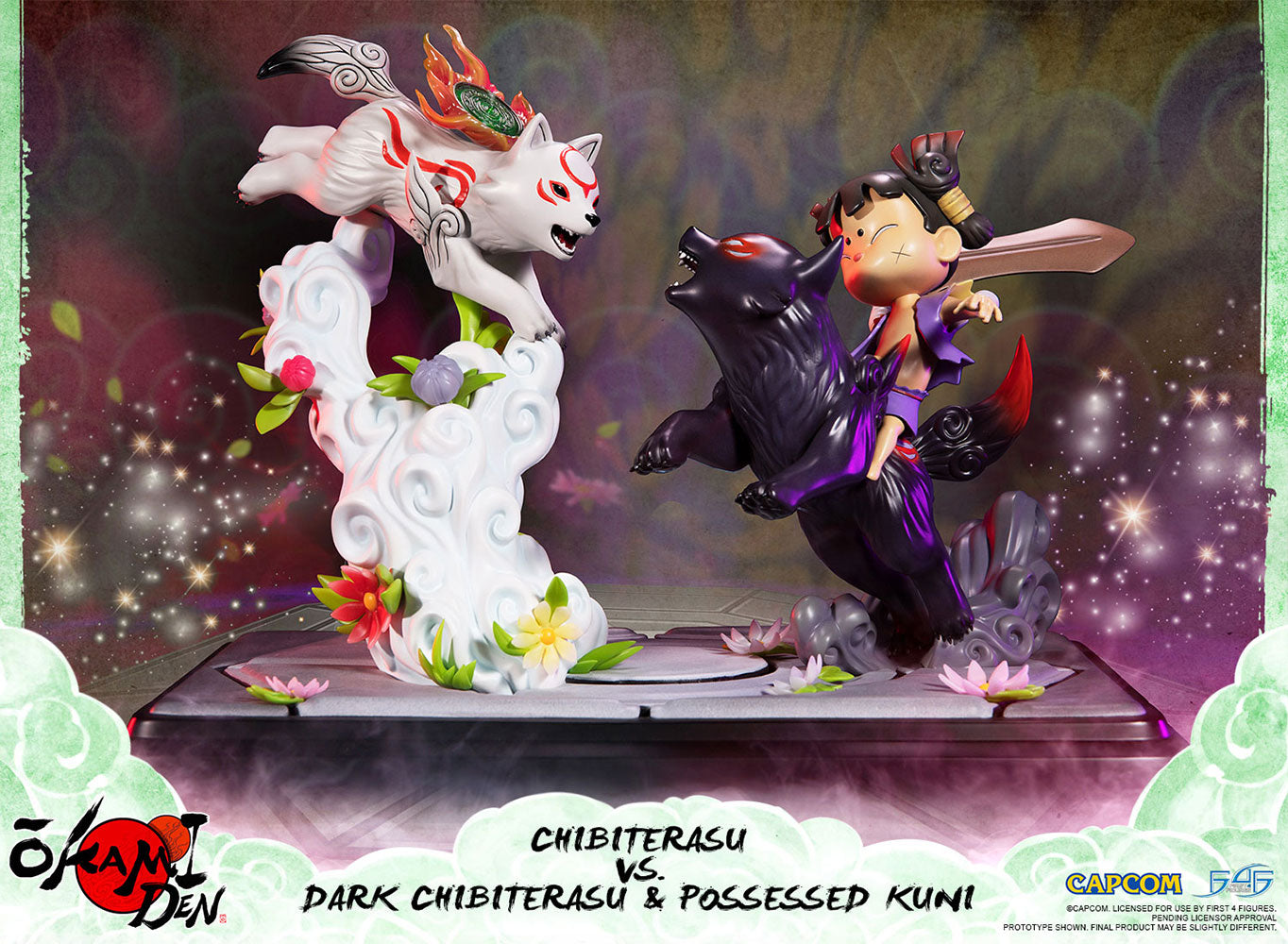 Statue - Okami - Chibiterasu vs Dark Chibiterasu & Possessed Kuni
