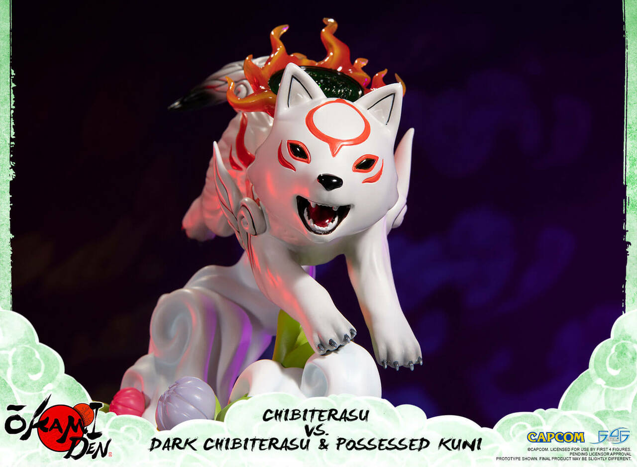 Statue - Okami - Chibiterasu vs Dark Chibiterasu & Possessed Kuni