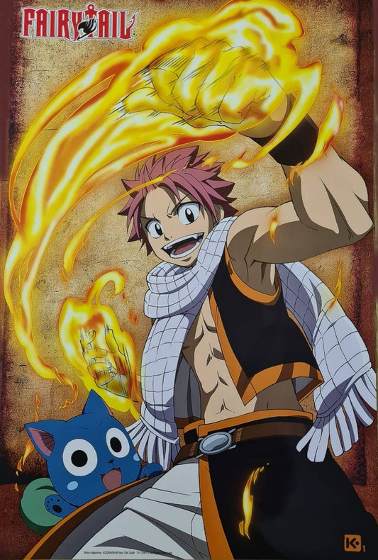 Poster - Flat - Fairy Tail - Natsu & Happy