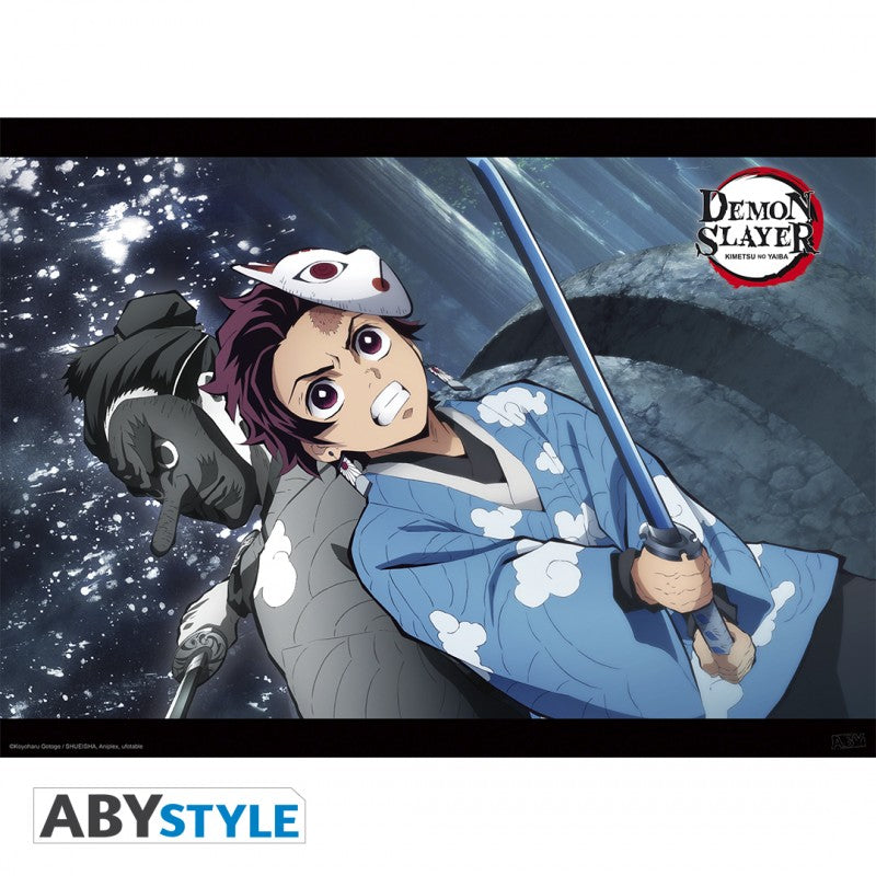 Poster - Flat - Poster - Demon Slayer - Tanjiro & Urokodaki