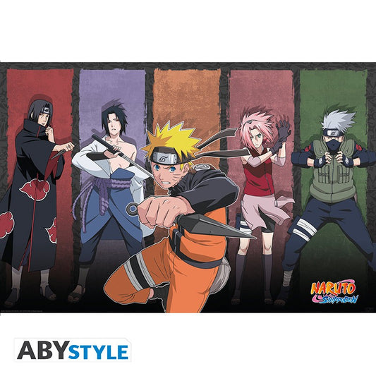Poster - Gerollt und mit Folie versehen - Naruto - Naruto & Freunde
