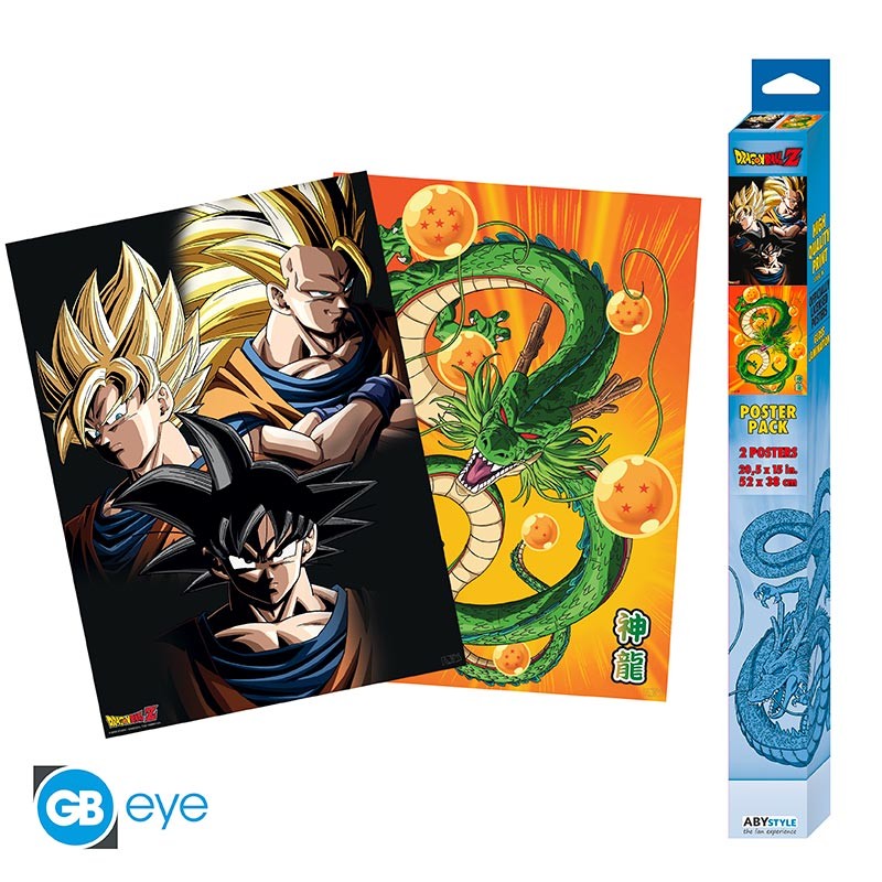 Poster - Packung mit 2 - Dragon Ball - Saiyajin & Shenron