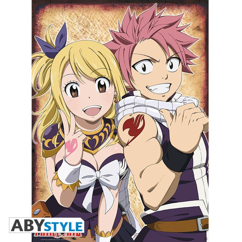 Poster - Flat - Poster - Fairy Tail - Natsu & Lucy