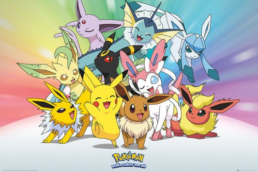 Poster - Gerollt und mit Folie versehen - Pokemon - Evolution - Evoli