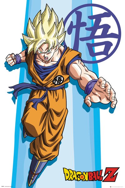 Poster - Gerollt und mit Folie versehen - Dragon Ball - SS Goku