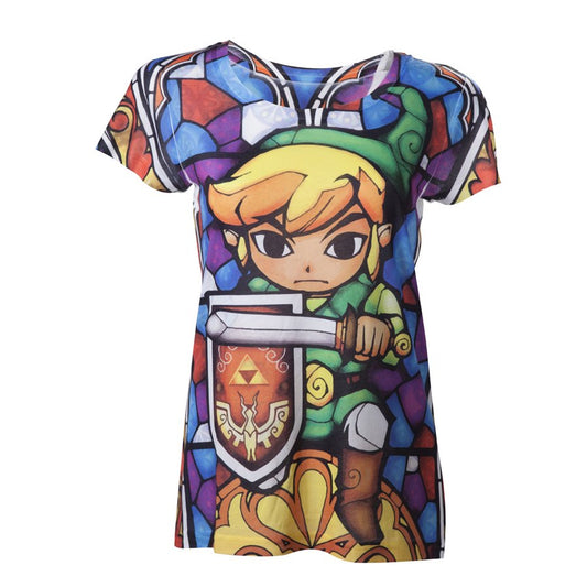 T-shirt - Zelda - Buntglasfenster Link - L